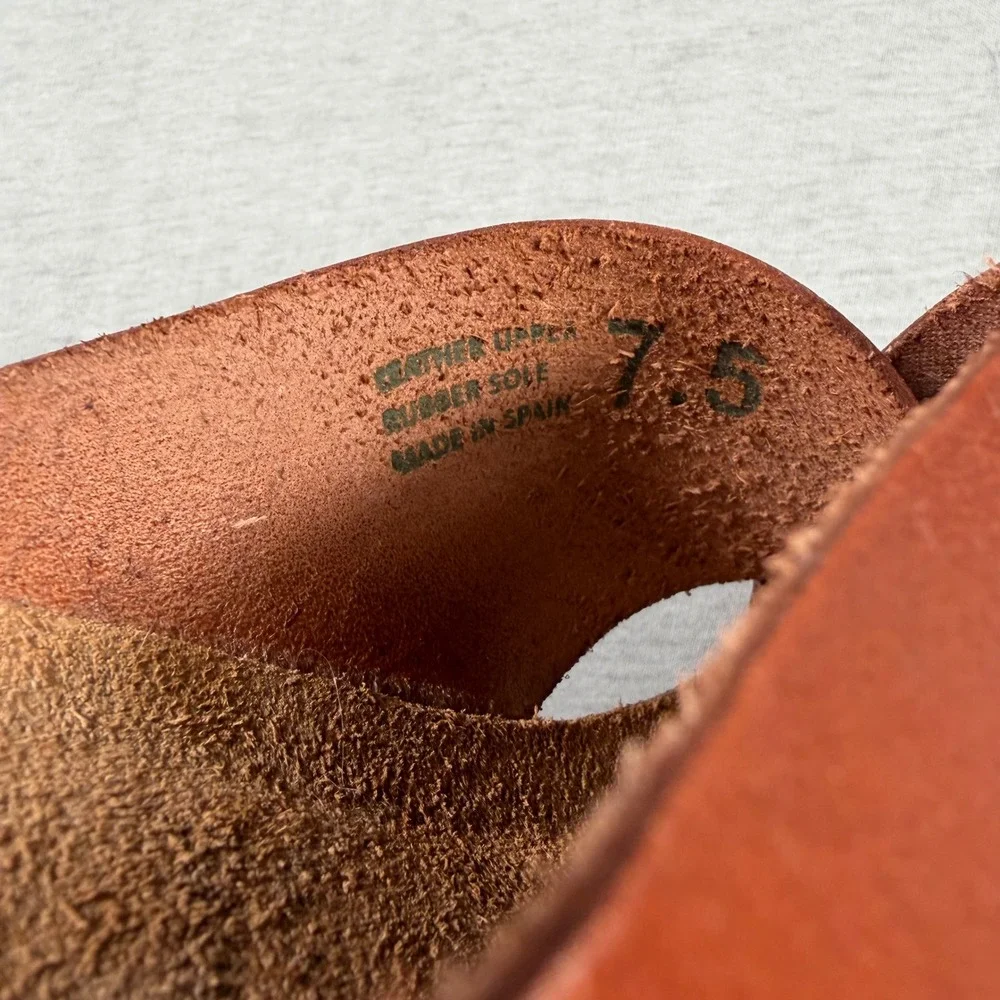 yokono leather wedge